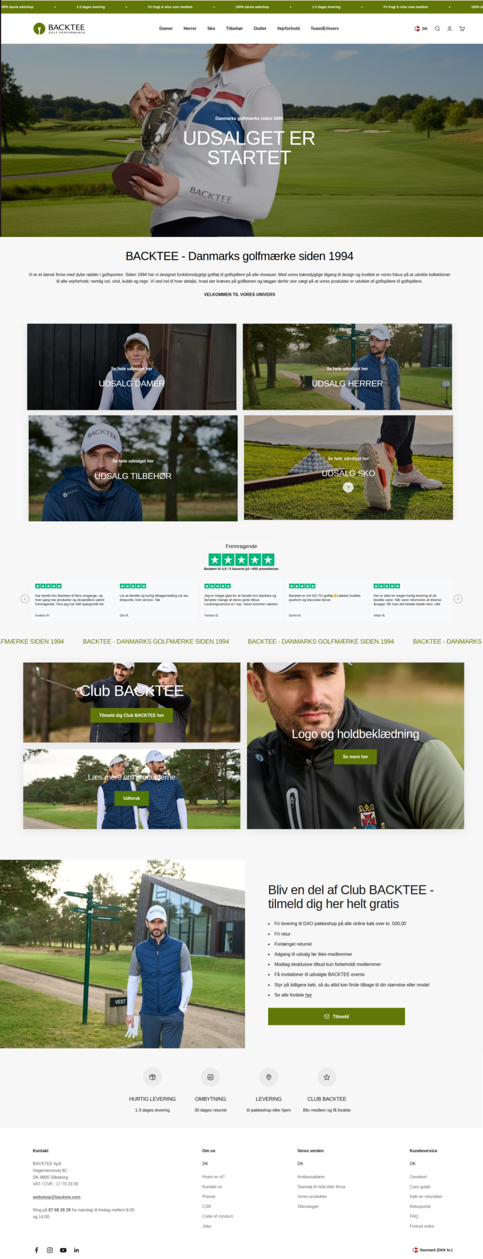 Backtee website preview