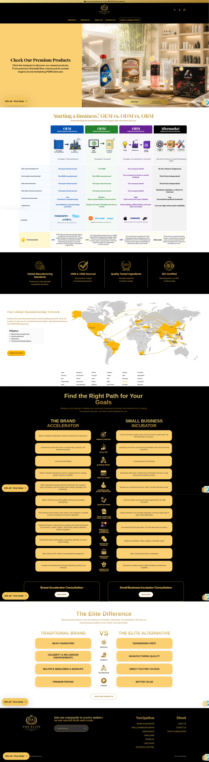 The Elite Alternative website preview